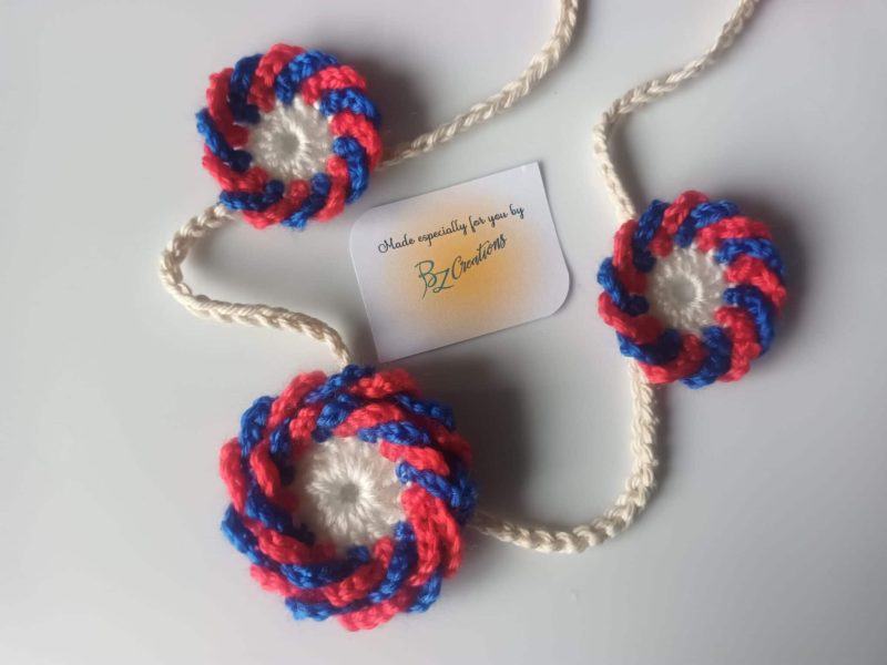 Red White and Blue Crochet Garland