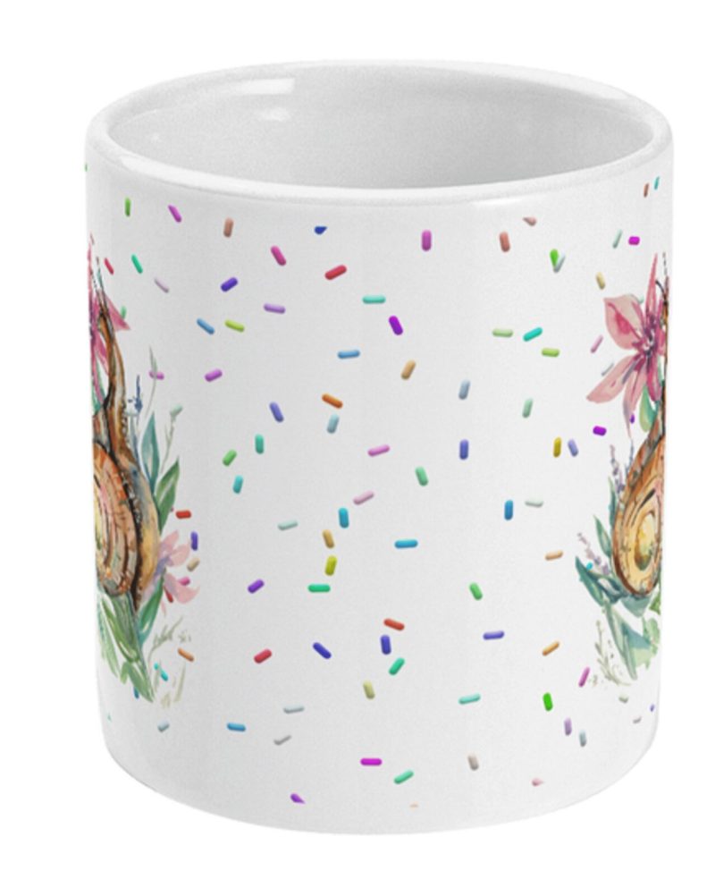 Watercolour Snail and Flower Coffee Mug