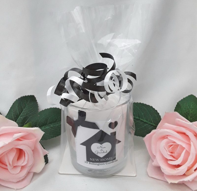 Personalised new home candle, new home gift, house warming gift