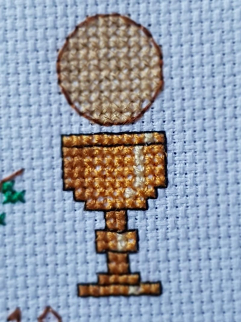 Custom Made Personalised First Holy Communion Cross Stitched Hoop Gift