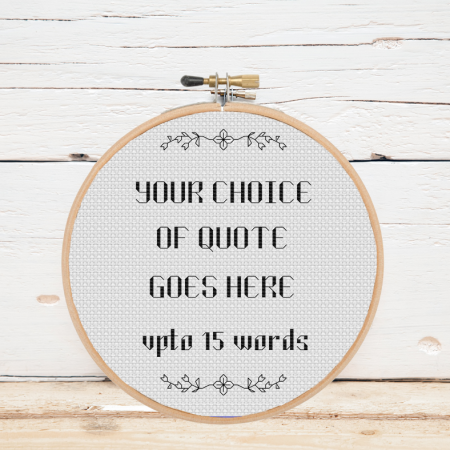 Custom Quote Cross Stitch Embroidery, Bespoke Wall Hanging, Gift for Her, Cotton Anniversary