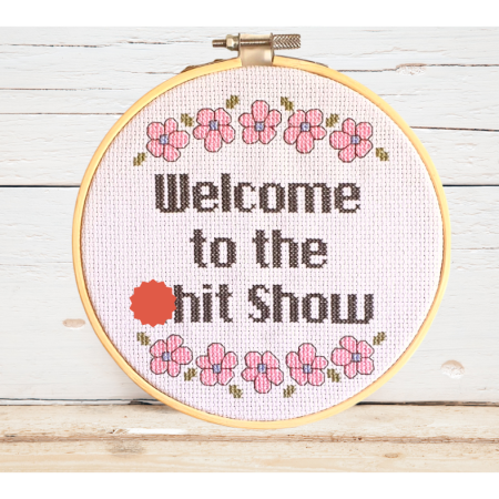 Adult Embroidery Quote, Finished Cross Stitch, Funny Housewarming Gift, Crafters Quote