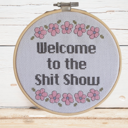 Adult Embroidery Quote, Finished Cross Stitch, Funny Housewarming Gift, Crafters Quote