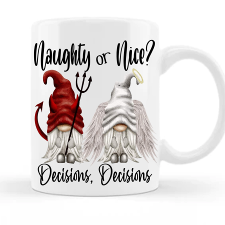 Naughty or Nice Gnomes Coffee Mug