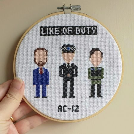 Custom Made To Order Personalised Cross Stitch Hoop Art