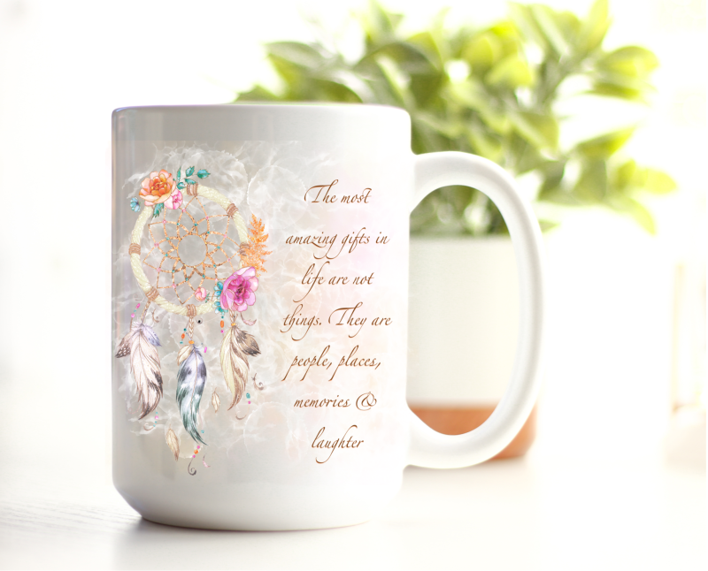 The Amazing Things In Life is not Things Dreamcatcher Mug