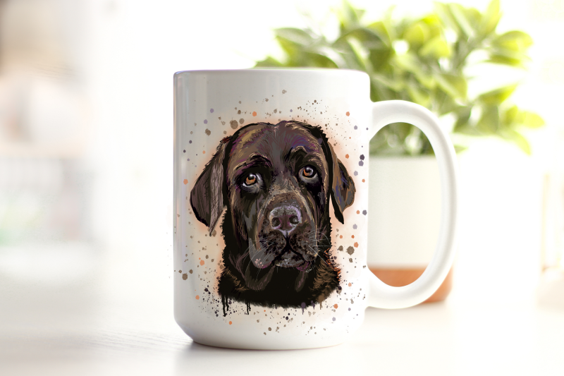 Chocolate Labrador Dog Coffee Mug