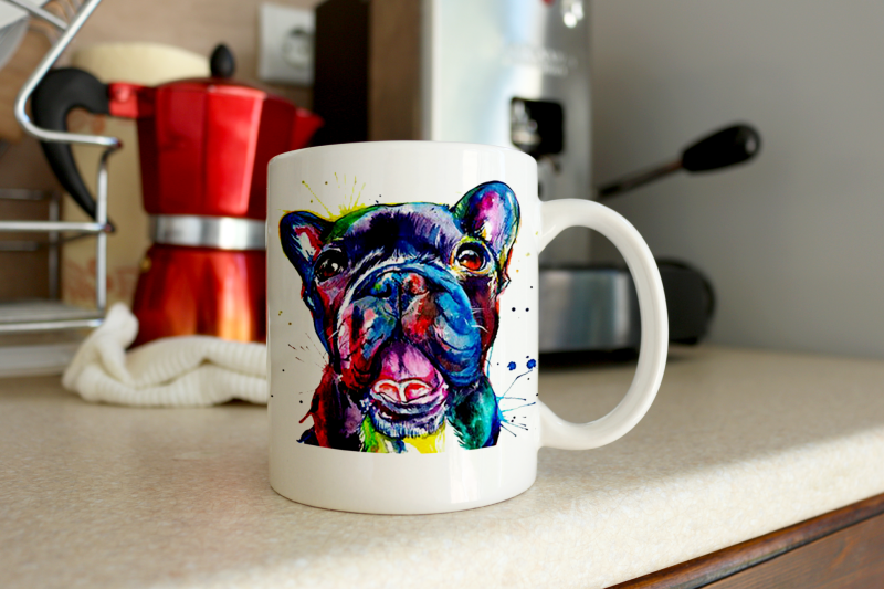 Colourful French Bulldog Coffee Mug