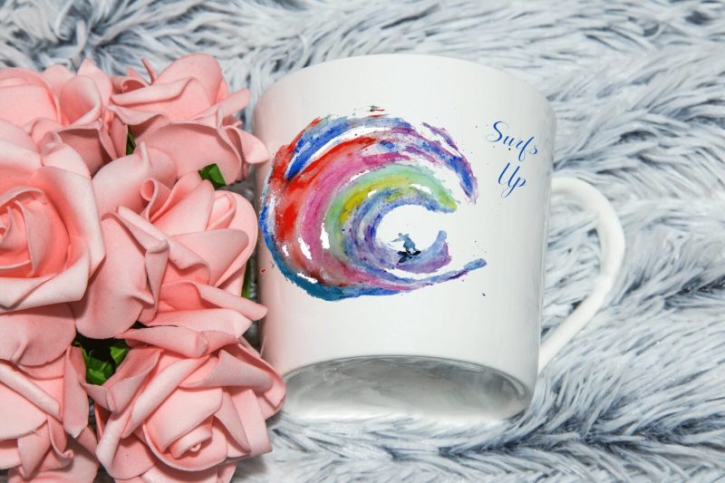 Surfs Up Surfer Coffee Mug