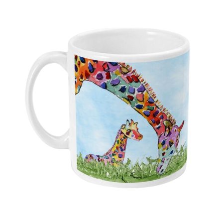 Rainbow Giraffe Family Coffee Mug