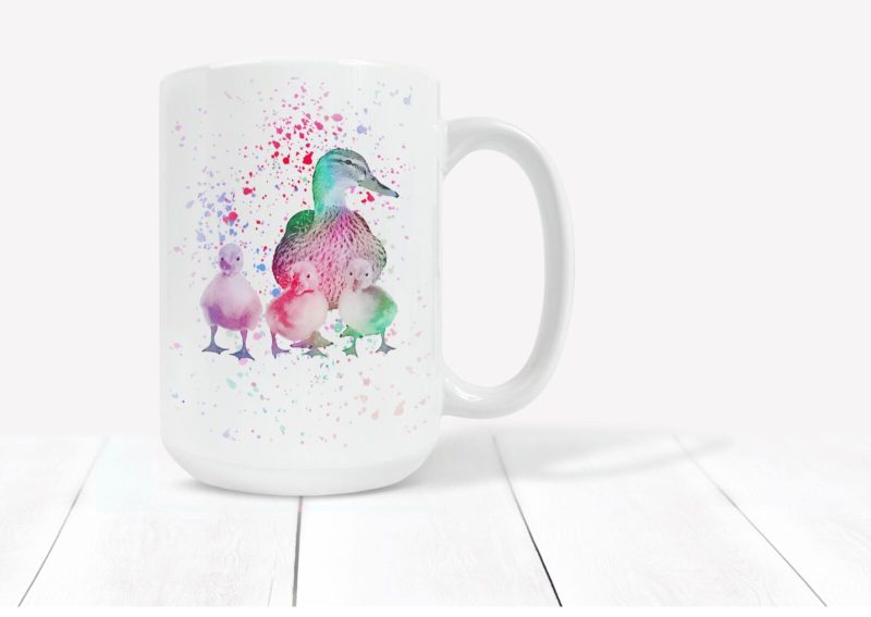 Mother Duck and Ducklings Mug