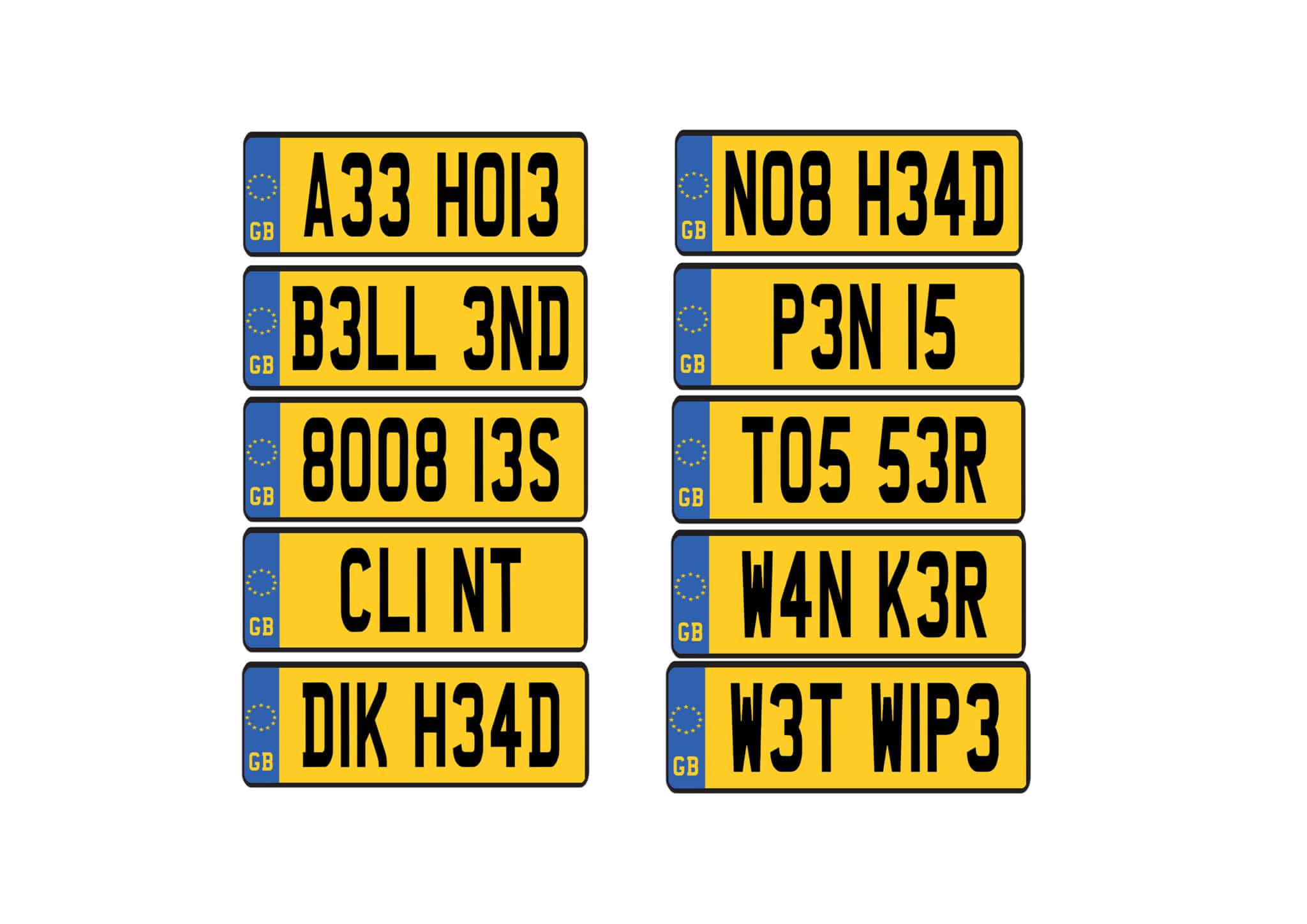 Insult Number Plate Mug Various Designs