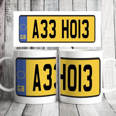Insult Number Plate Mug Various Designs