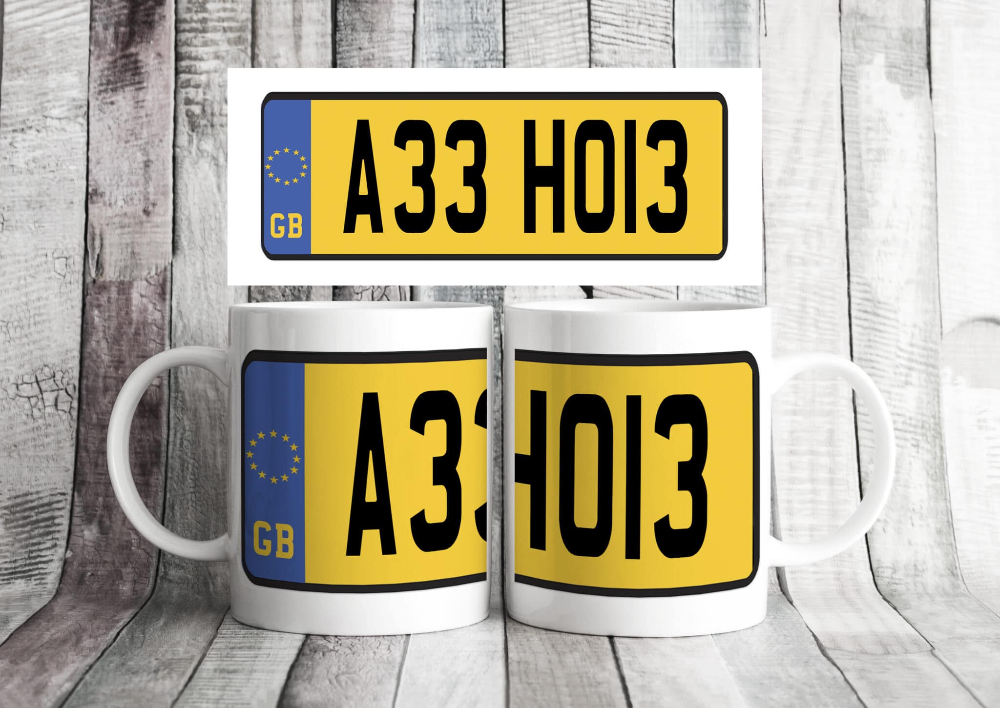 Insult Number Plate Mug Various Designs