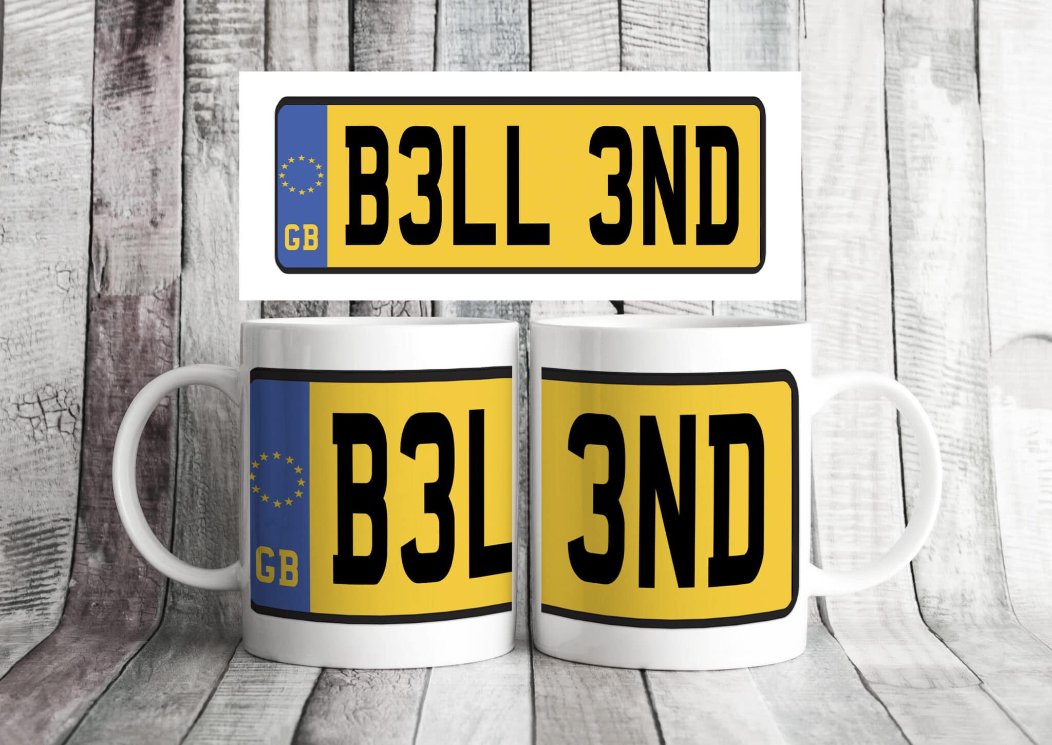 Insult Number Plate Mug Various Designs