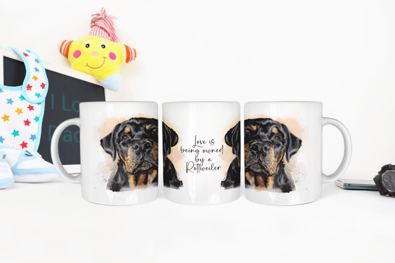Owned by a Rottweiler Coffee Mug