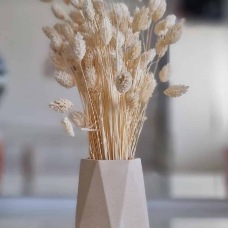 Neutral jesmonite small vase / makeup brush holder / pen pot