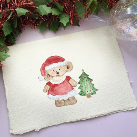 Teddy bear Christmas card | Christmas teddy card