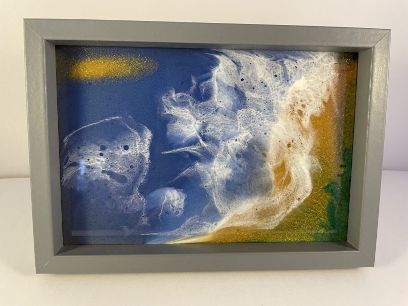 Framed Resin Art paintings. Set of Four