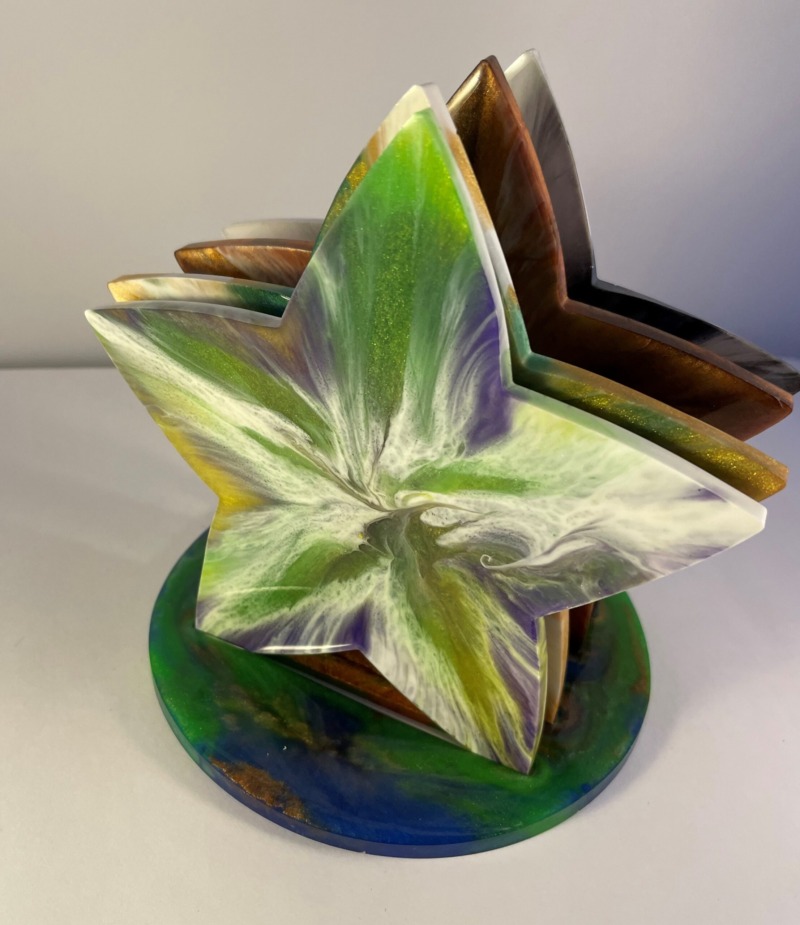 Resin Coaster set of 4