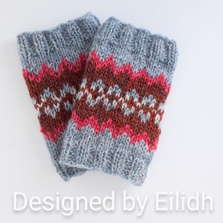 Hand Knitted Fairisle Wrist Warmers