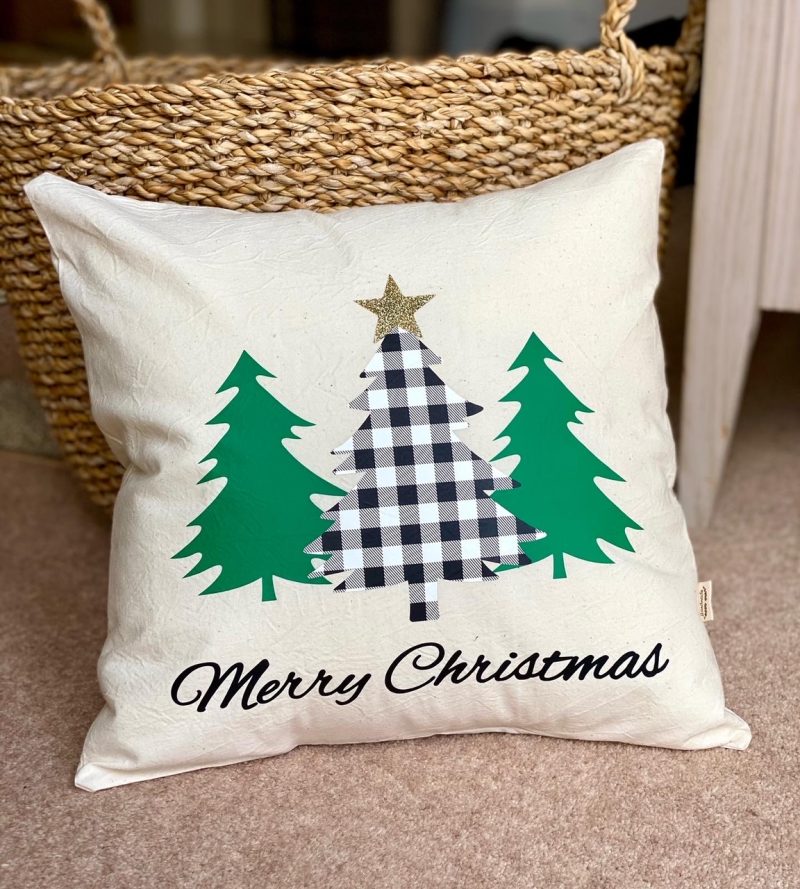 Christmas Cushions Covers 15x15 inch Natural cotton - Handmade