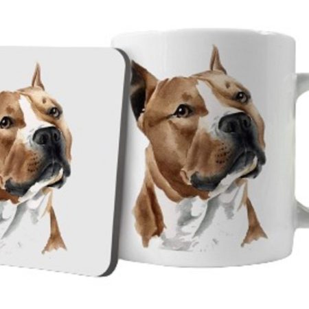 Staffy Mug and Coaster