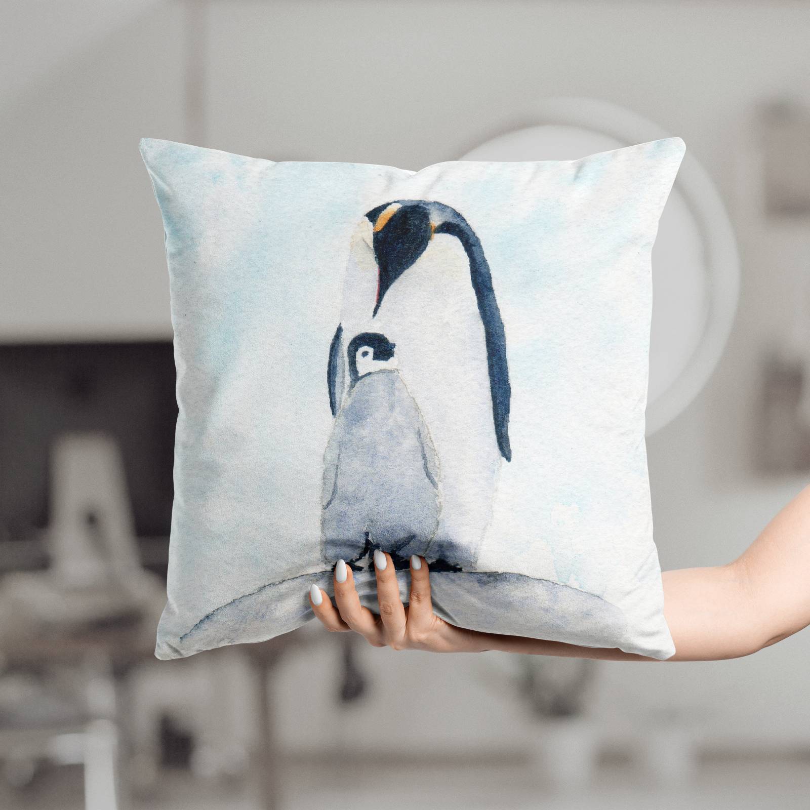 Penguins Luxury Cushion In Various Sizes Crafter's Market UK