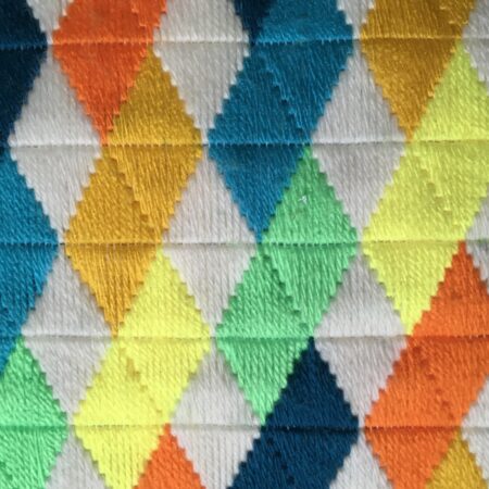 Multicoloured Needlepoint Cushion
