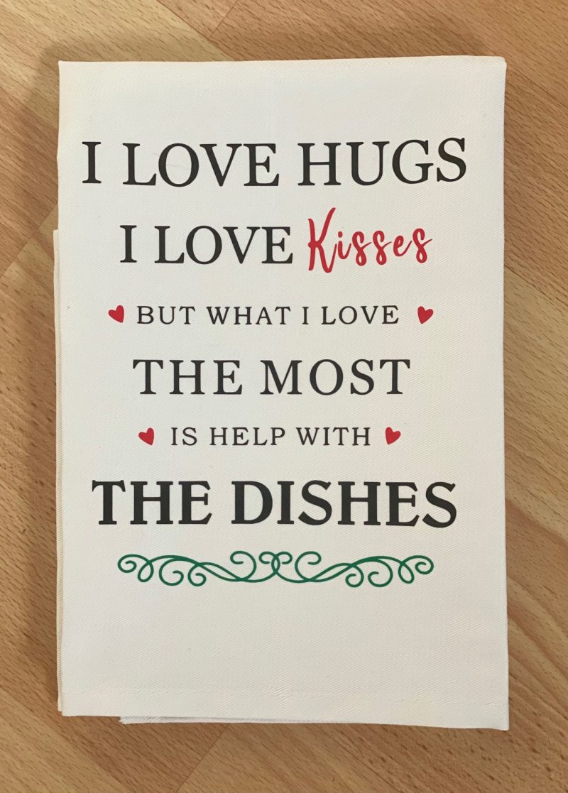 Festive Tea Towel for any occasion - White Cotton