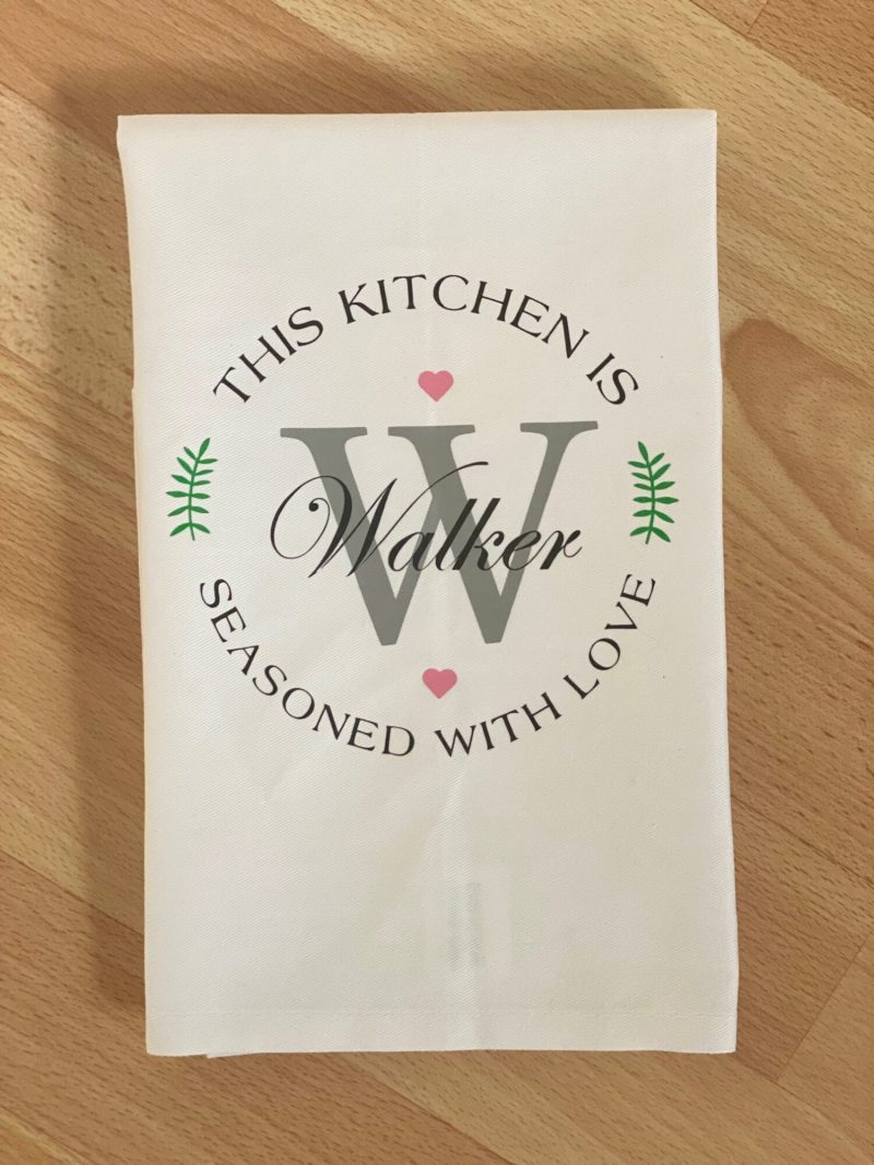 Personalised Tea Towel - White Cotton