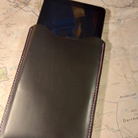 Handcrafted Amazon Fire 7 Tablet sleeve made from 1.2 to 1.4mm Walpier Buttero Italian Leather