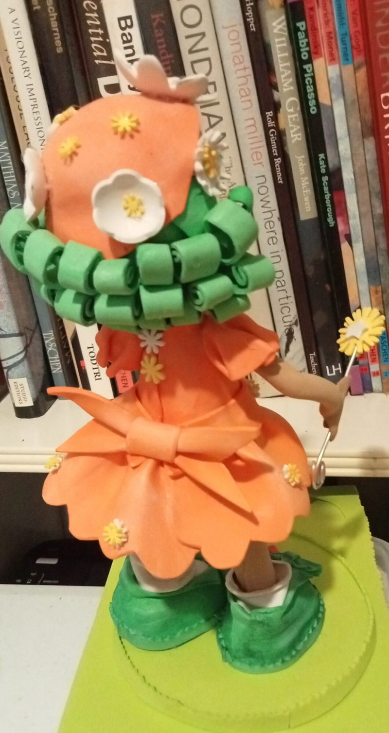 A Unique Flower Fairy Sending Hearts and Kisses - Decorative Artisan Figurine - OOAK