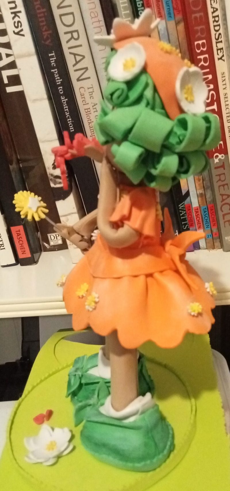 A Unique Flower Fairy Sending Hearts and Kisses - Decorative Artisan Figurine - OOAK