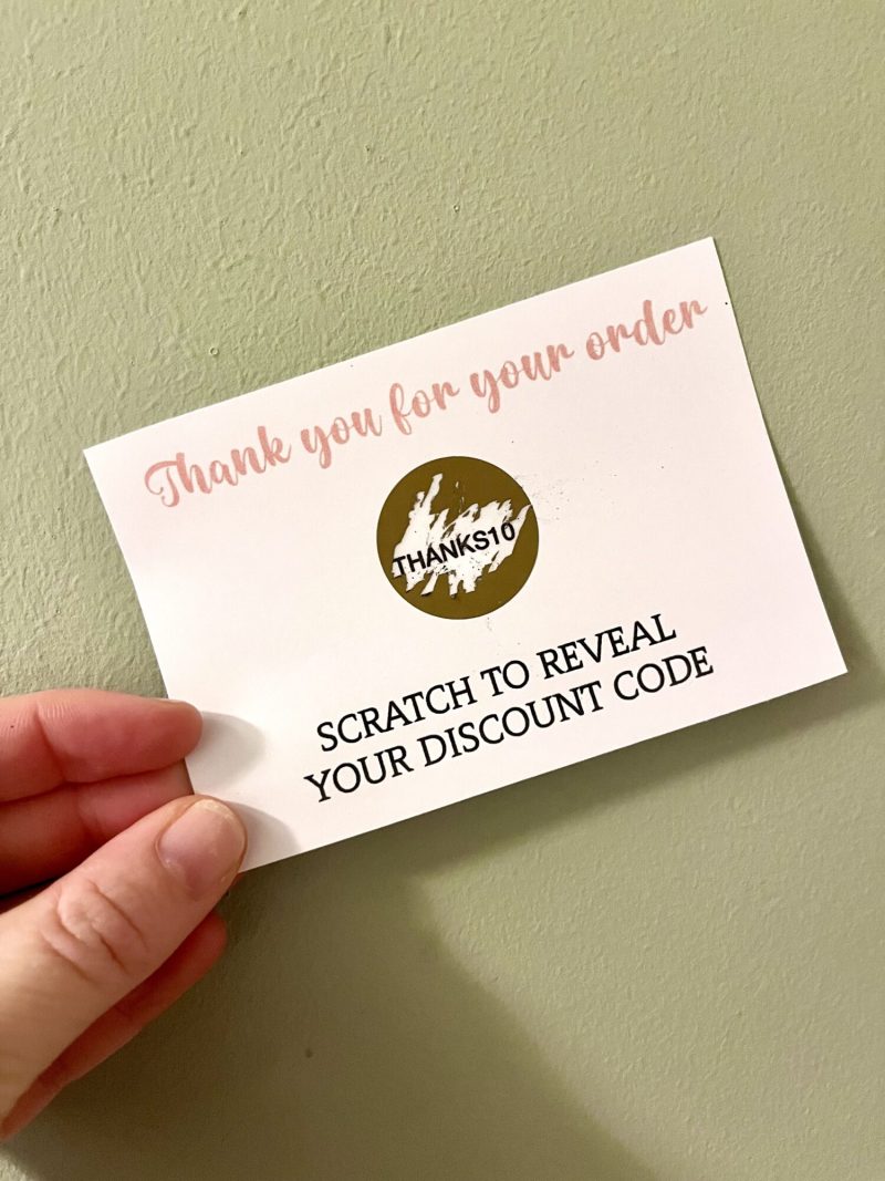 Business Discount Code Scratch Card