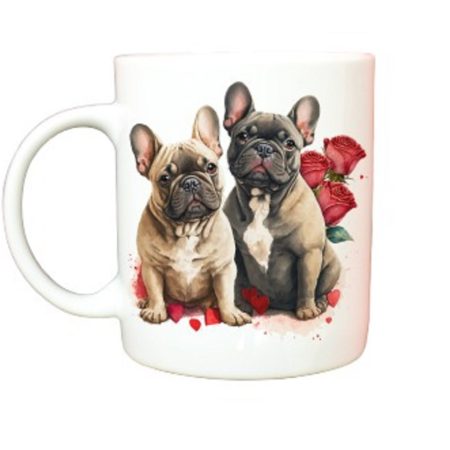 Valentines French Bulldog Mug in choice of 3 styles