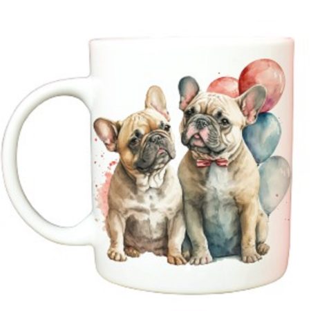 Valentines French Bulldog Mug in choice of 3 styles