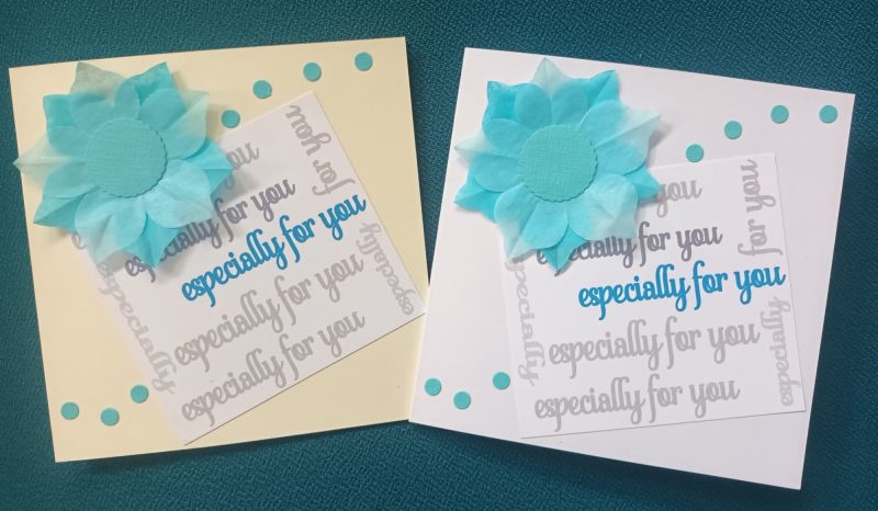 Especially for You Card - Tissue Flower - Handmade and Customized
