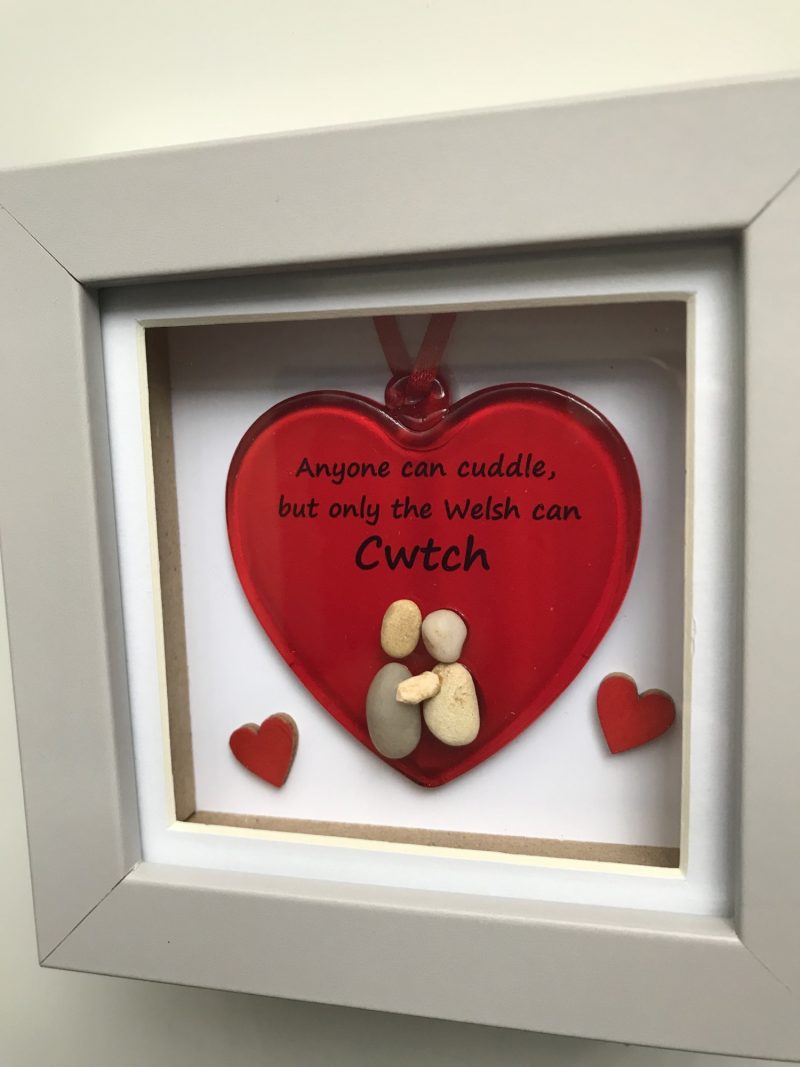 Only The Welsh Can Cwtch | 3D Pebble Art Framed