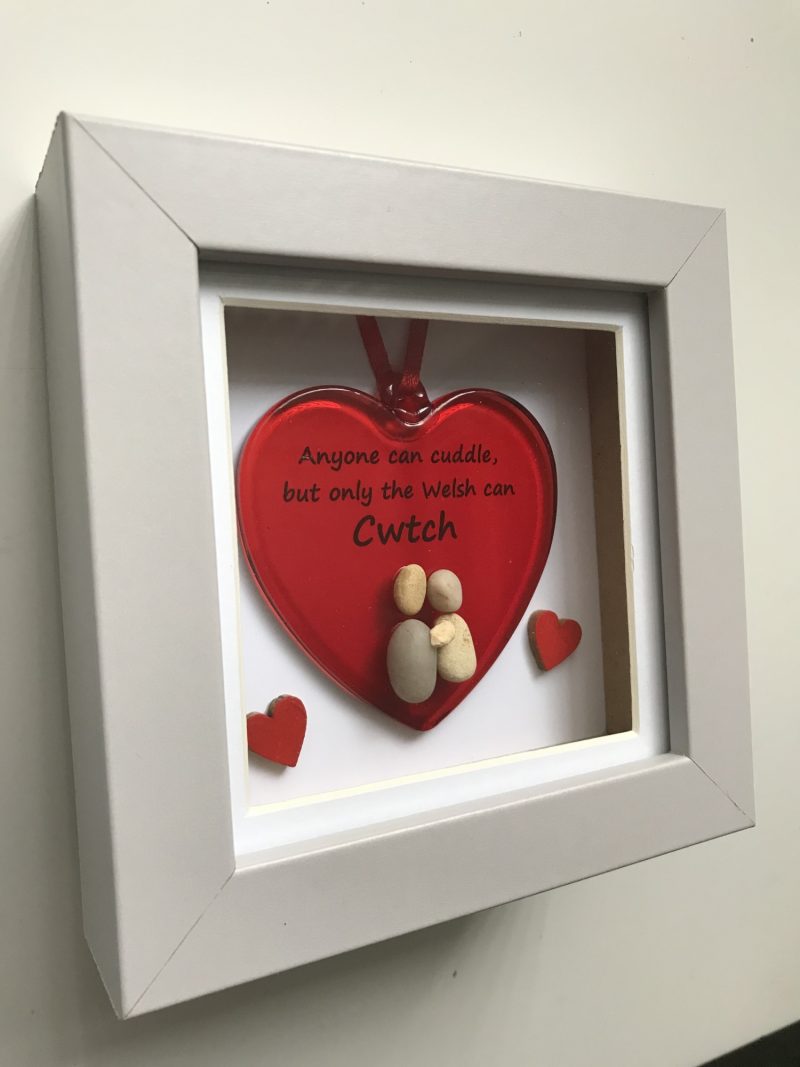 Only The Welsh Can Cwtch | 3D Pebble Art Framed
