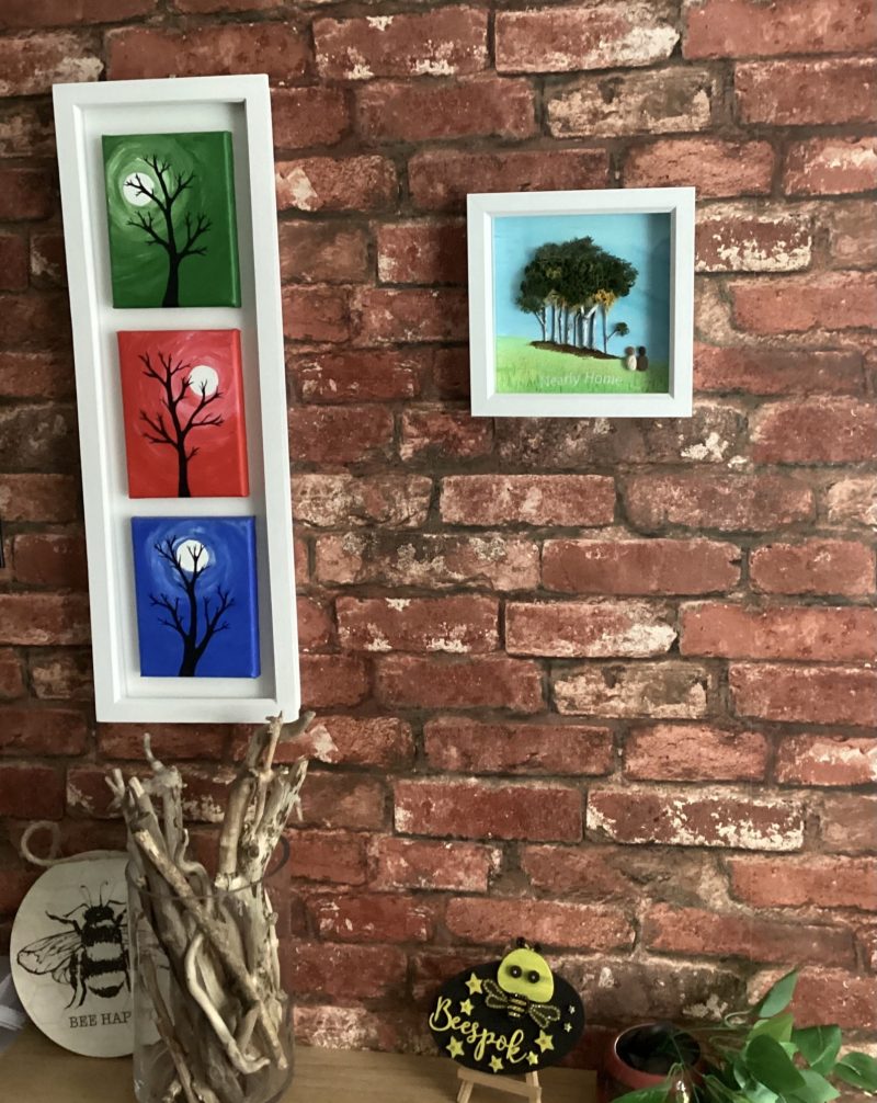 The Nearly Home Trees | 3D Pebble Art Framed
