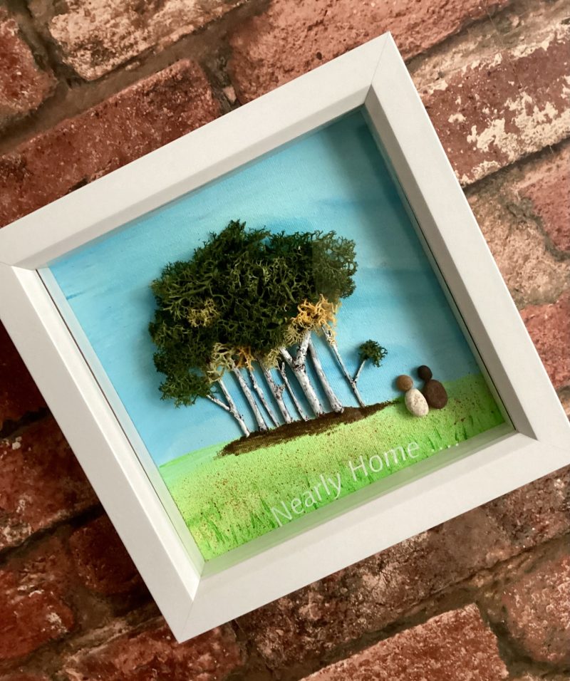 The Nearly Home Trees | 3D Pebble Art Framed