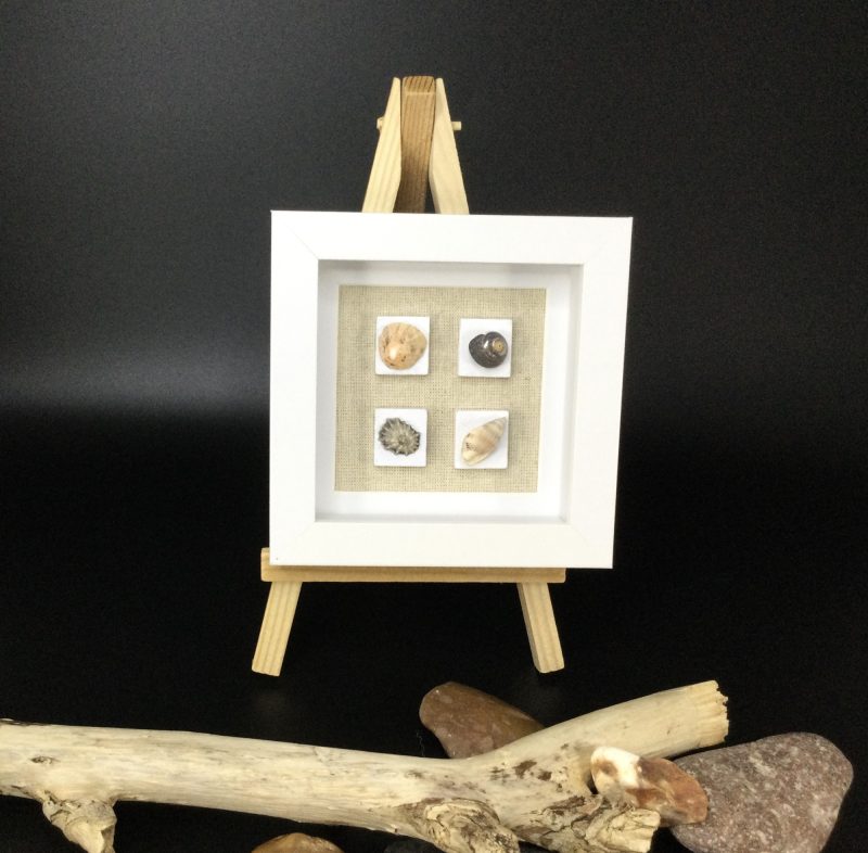 Seashell Quartet | 3D Pebble Art Framed