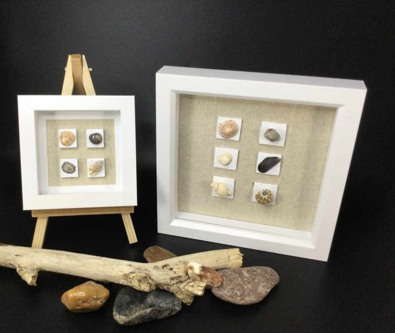 Seashell Quartet | 3D Pebble Art Framed