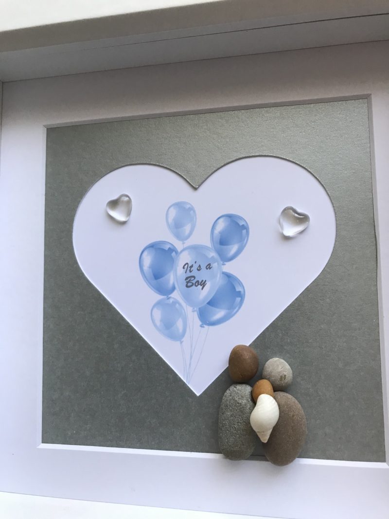 New Baby | 3D Pebble Art Framed