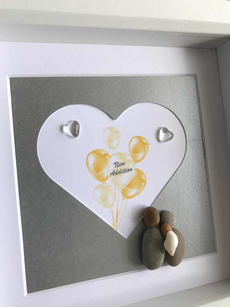 New Baby | 3D Pebble Art Framed