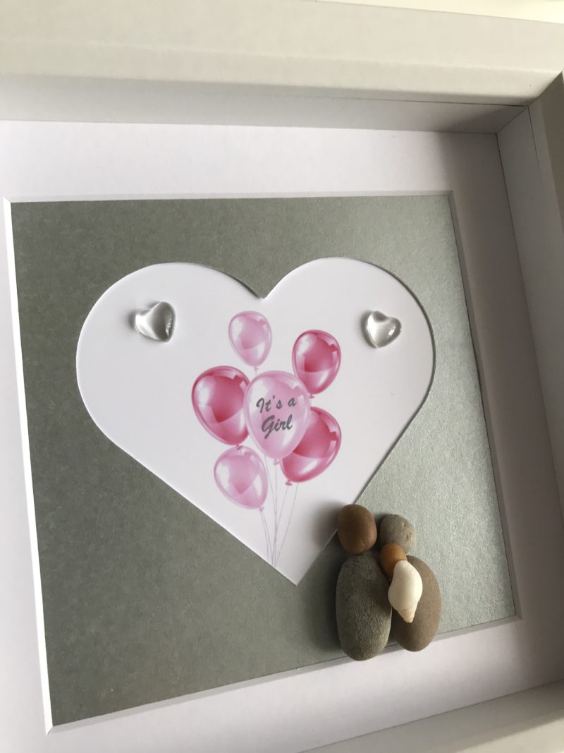 New Baby | 3D Pebble Art Framed