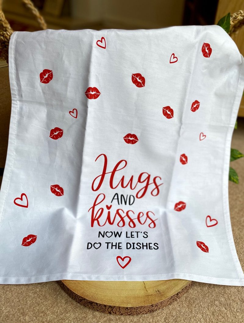Personalised Tea Towel for any occasion - White Cotton