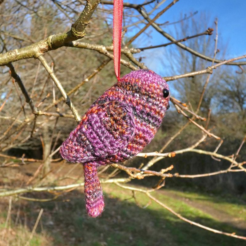 'Songbird' crocheted tree decoration - ready to ship