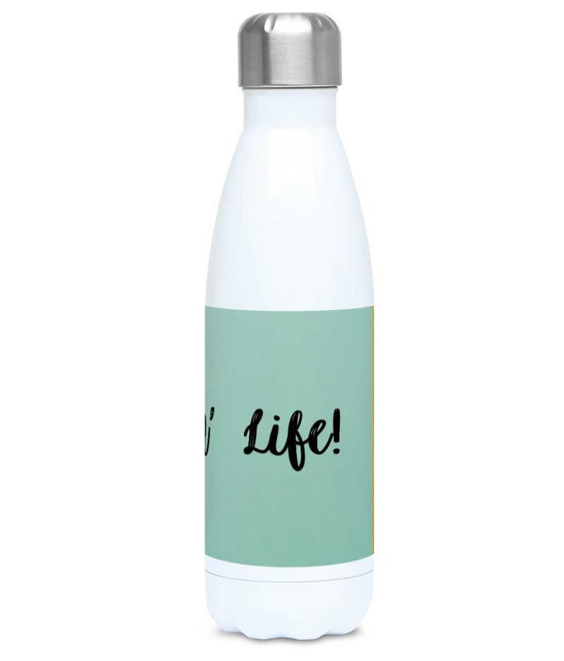 Lovin' Life Print Stainless Steel Water Bottle - 500ml Hot/Cold - Unique Gift